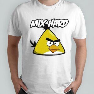 Angry Birds Hard Chuck Funny Meme Cartoon Character Graphic Tee Retro Fan Shirt